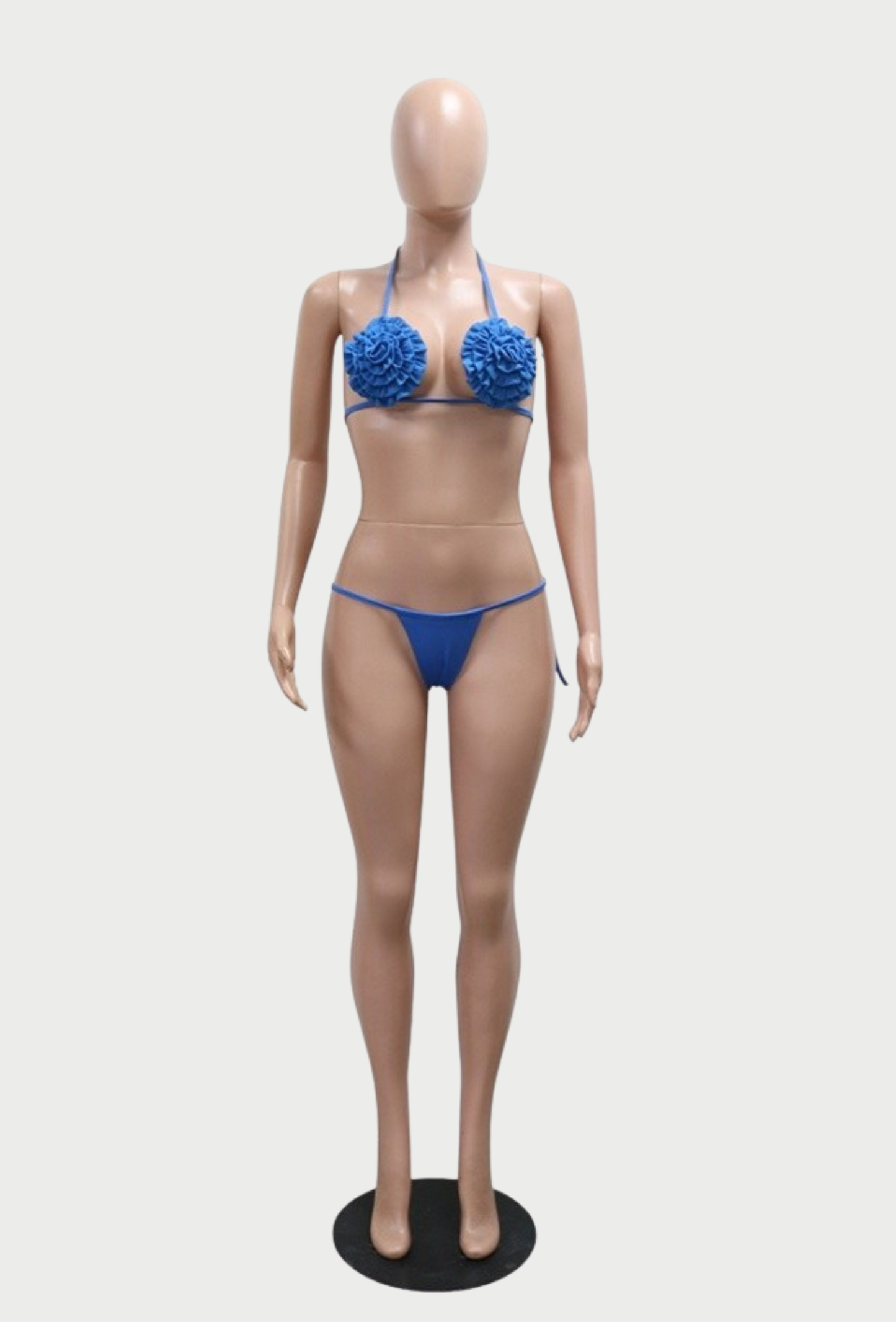 HALTER FLOWER BIKINI COVER 3PCS SWIMMING SET