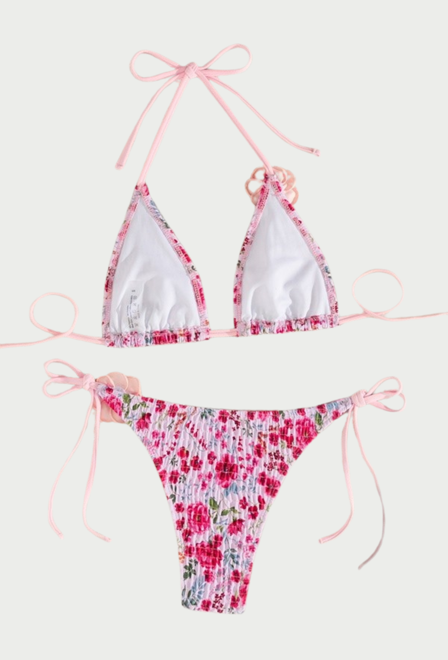 HALTER FLORAL BIKINI 2PCS SWIMMING SET